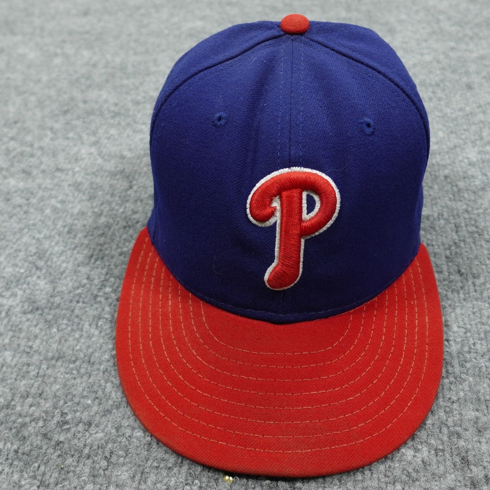 Philadelphia Phillies Hat Cap Fitted Mens 7 1/4 Blue MLB Baseball New Era
